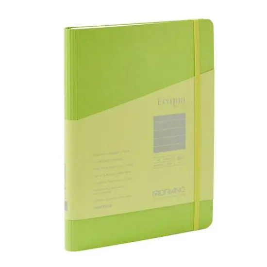Fabriano® EcoQua Plus A5 Lined Hidden Spiral-Bound Notebook Lime {1}