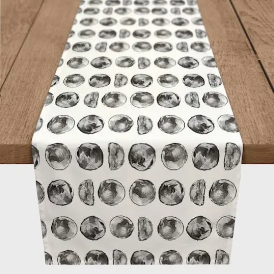 Moon Phases Pattern 16" x 72" Cotton Twill Runner {1}