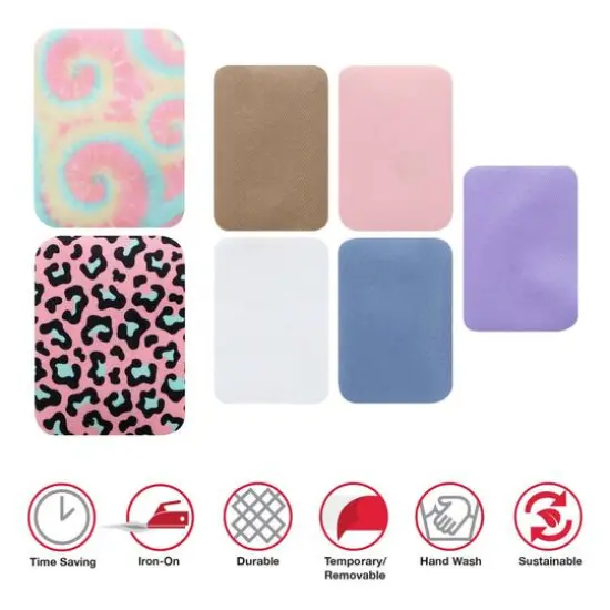 SINGER&reg; Decorative Print & Pastel DIY Iron-On Fabric Patch Kit with 1 Bonus Stencils {4}