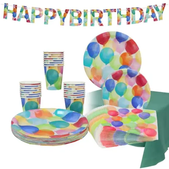 99 Piece Disposable Birthday Party Set {1}