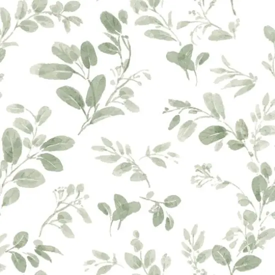 RoomMates Green Dancing Leaves Peel & Stick Wallpaper {1}
