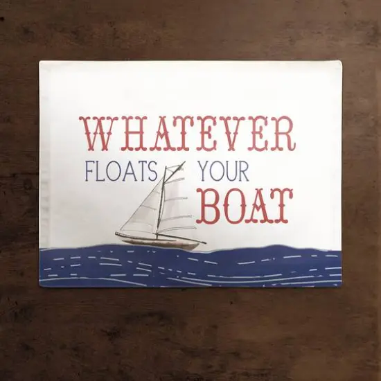 18" Whatever Floats Your Boat Poly Twill Placemat {3}