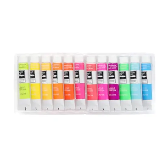 12 Color Neon Acrylic Paint Set by Artist's Loft&trade; Necessities&trade; {5}