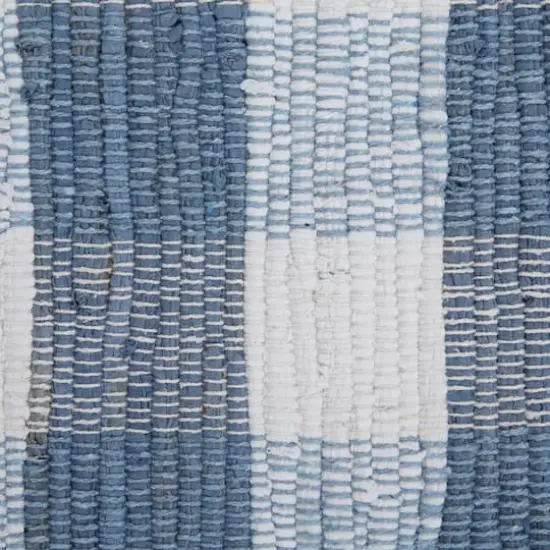 DII&reg; Buffalo Check Rag Rug, 2.25ft. x 6ft. Stonewash Blue {4}