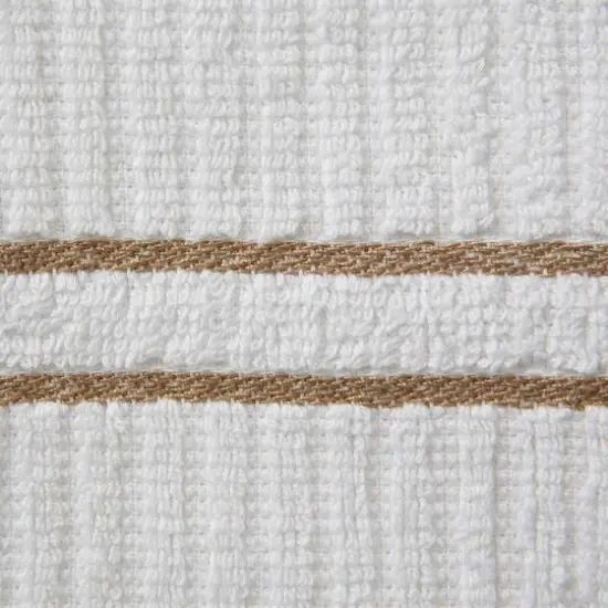 DII&reg; Striped Ribbed Terry Dish Towels, 6ct. Mocha/White {8}