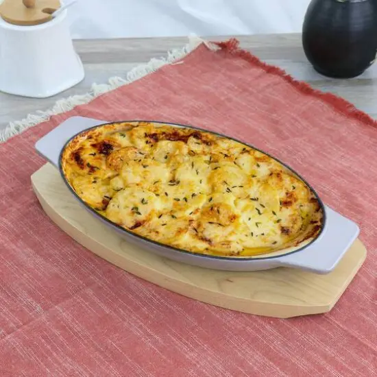 Martha Stewart 2-Piece Enameled Cast Iron Au Gratin with Trivet Set {6}