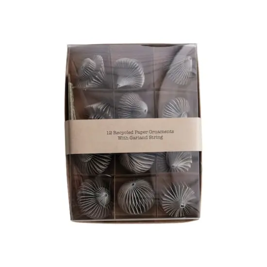 Hello Honey&reg; Paper Honeycomb Ornaments with String DIY Garland Gray {1}