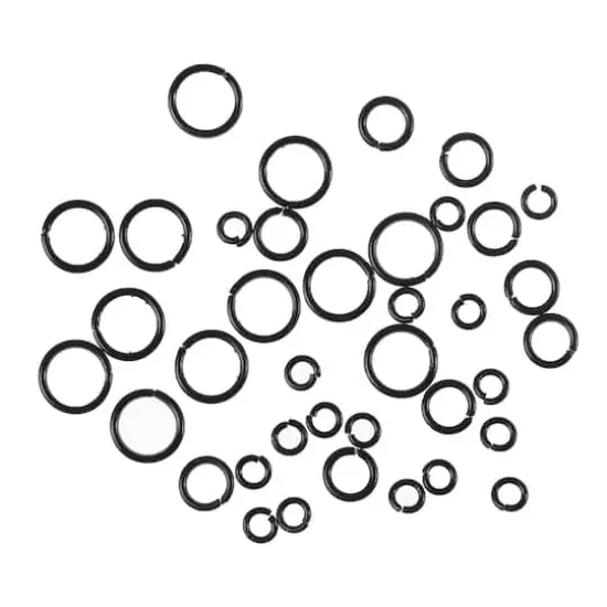 Assorted Jump Rings by Bead Landing&trade; Black {3}