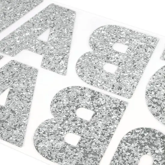 Silver Chunky Glitter Alphabet Stickers by Recollections&trade; {4}