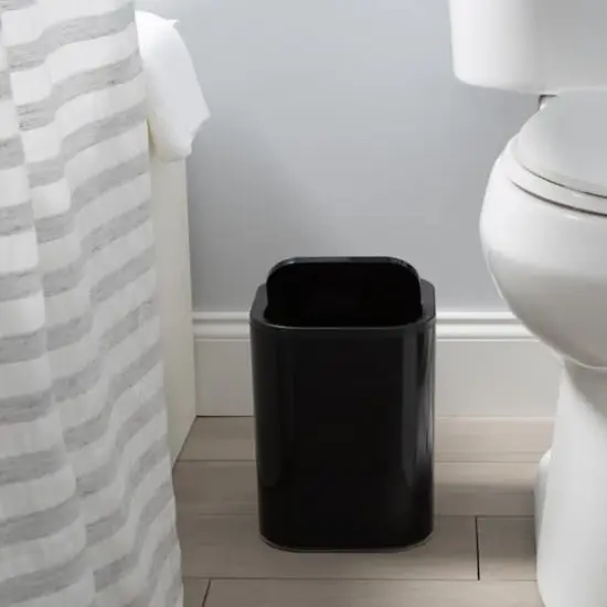 Bath Bliss Black Acrylic 8L Waste Bin {4}