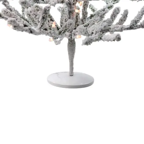 3ft. Pre-Lit Flocked Alpine Twig Artificial Christmas Tree, White Lights {5}