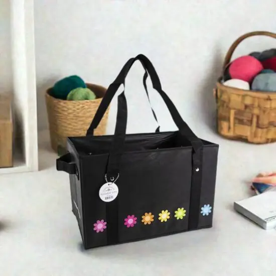 Doodlebug Daisies Canvas Foldable Tote {6}