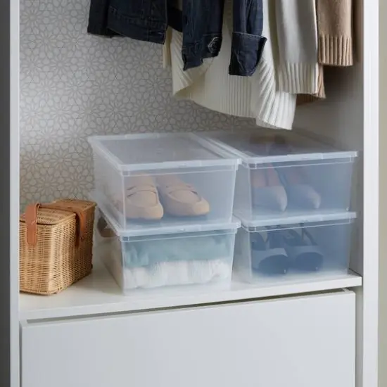 Simplify Clear Stackable Storage Bins with Lids, 4ct. {7}