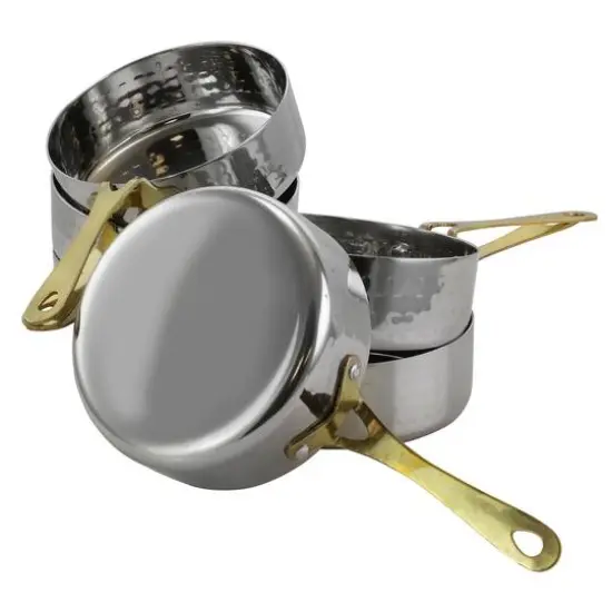 Gibson Home&reg; Lannister 4.7'' Mini Frying Pans Set with Gold Plated Handle {6}