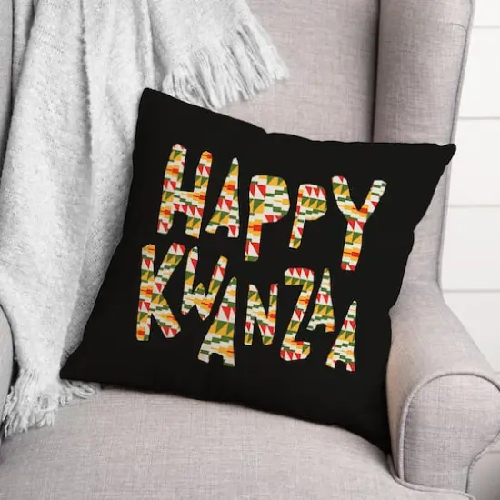 Happy Kwanzaa 2 Throw Pillow {4}