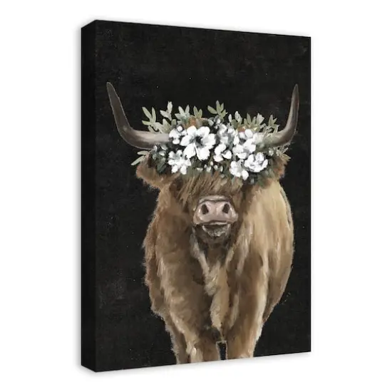 Highland Cow Portrait 16" x 24" Canvas Wall Art {3}