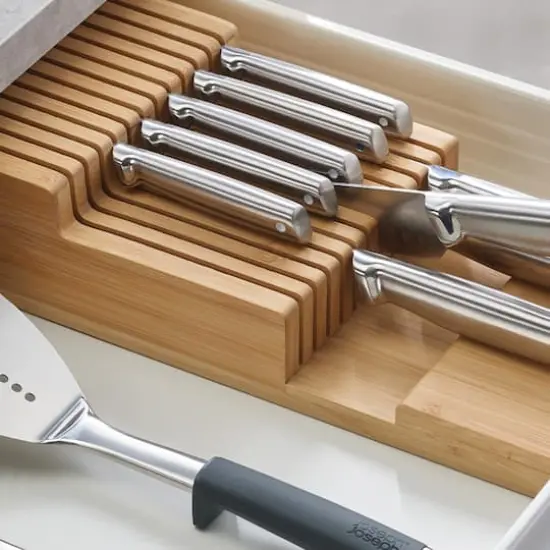 Joseph Joseph DrawerStore Bamboo Large 2-tier in-drawer knife organizer {5}