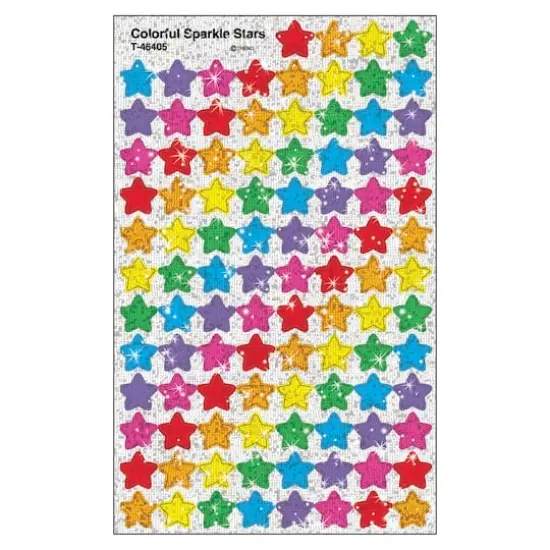 Trend Enterprises&reg; Colorful Sparkle Stars superShapes Stickers, 6 Packs of 400ct. {3}
