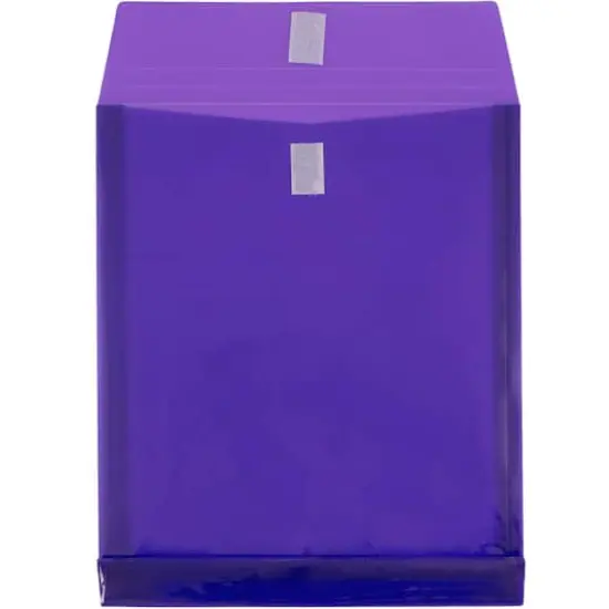 JAM Paper VELCRO&reg; Closure 9.75" x 11.75" Expandable Open End Envelopes, 12ct. Purple {4}