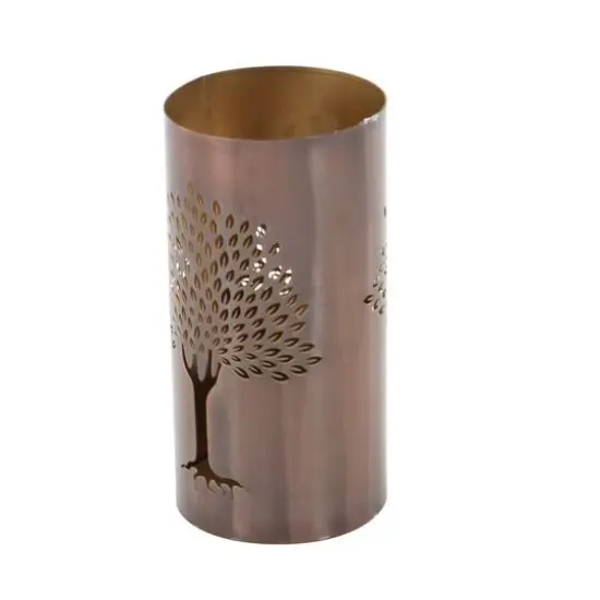 Brown Metal Eclectic Lantern Set {7}