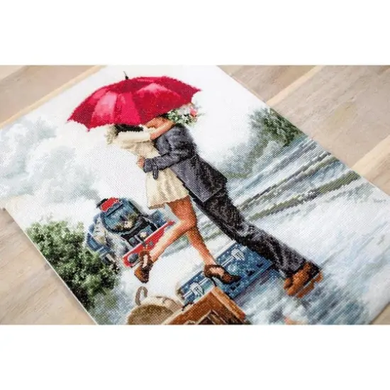 Luca-s Couple On Train Station Counted Cross Stitch Kit {13}