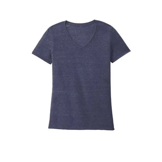 JERZEES&reg; Ladies Snow Heather Jersey V-Neck T-Shirt Navy {1}