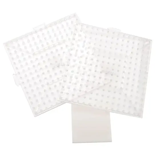 Perler&trade; BIGGIE Beads Square Clear Pegboards, 2ct. {3}