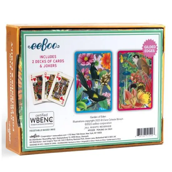 eeBoo Piece & Love Garden of Eden Playing Card Decks {6}
