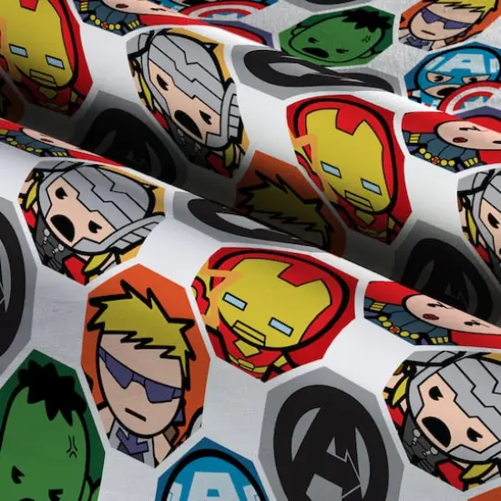Marvel Kawaii Hex Grid Super Hero Cotton Fabric {4}