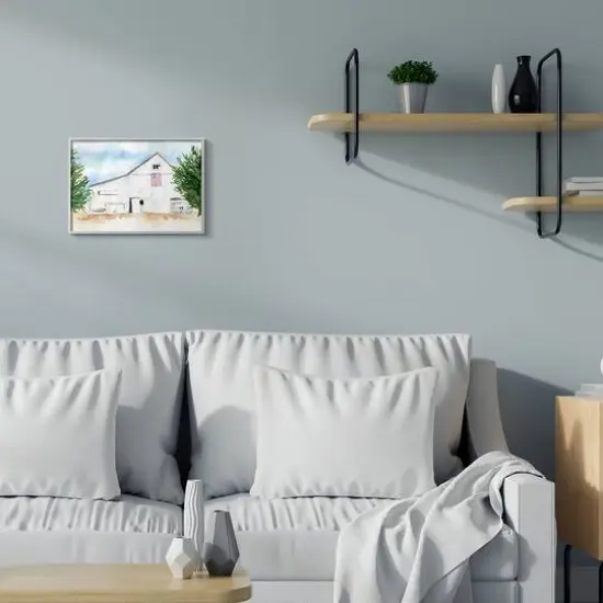 Stupell Industries American Barn Watercolor Gray Framed Wall Art {3}
