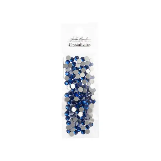 John Bead Crystal Lane SS20 Round Flatback Czech Crystals, 144ct. Blue Sapphire {4}