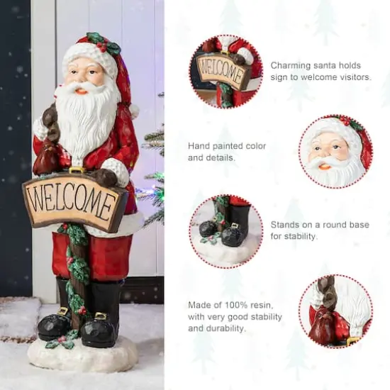 Glitzhome&reg; 28" Christmas Santa Porch D&eacute;cor {8}