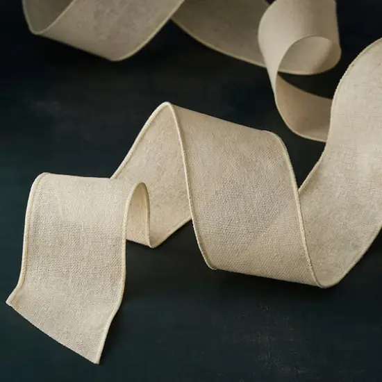 2.5" x 25ft. Muslin Wired Ribbon by Celebrate It&trade; D&eacute;cor {5}