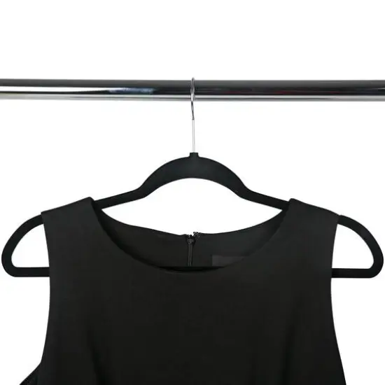 Simplify Super Slim Velvet Huggable Hangers, 10ct. Black {5}