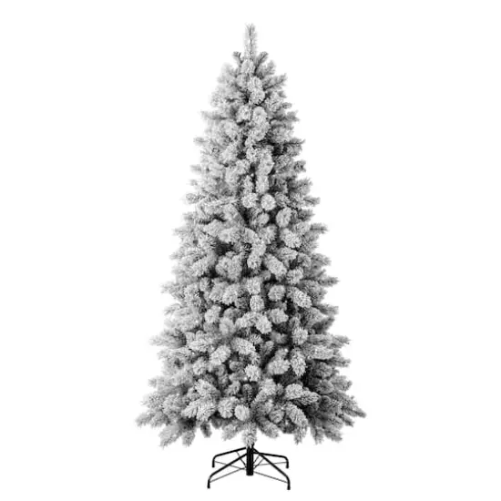 7.5ft. Pre-Lit Montreal Flocked Artifical Christmas Tree, LumaDazzle™ Color Changing Twinkle LED Lights by Ashland® {8}