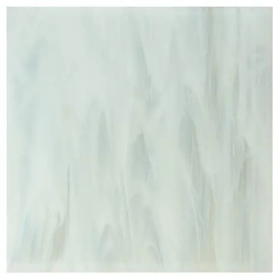Oceanside Compatible&trade; 12" x 12" Clear/White Wispy Smooth Fusible Glass {1}