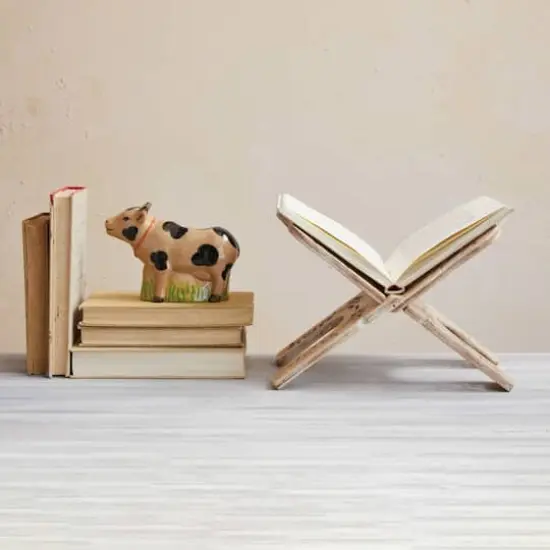 Hello Honey&reg; 11.25" Natural Wood Laser-Cut Book Holder {4}