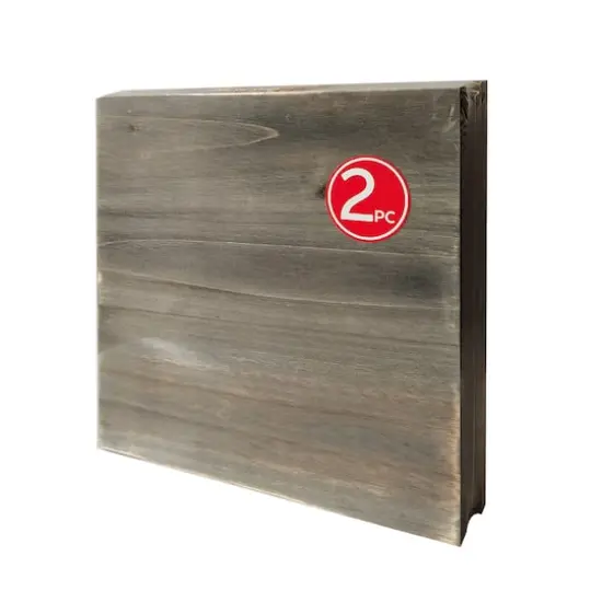 10" x 10" Graywashed Wood Square Plaques by Make Market&reg;, 2ct. {4}