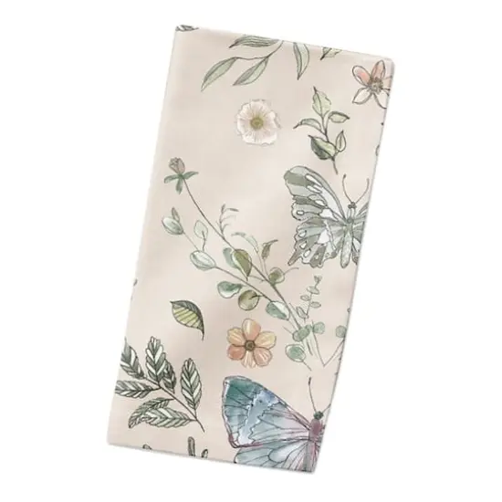 Butterfly Cotton Twill Napkin Cream {3}