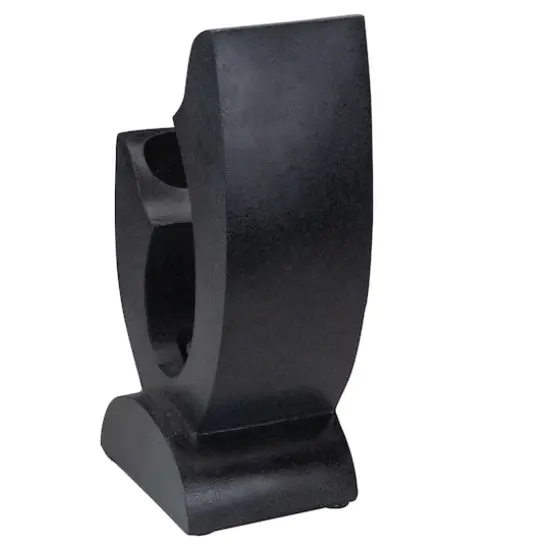 13.75" Black Small Modern Outdoor Garden Water Fountain {5}