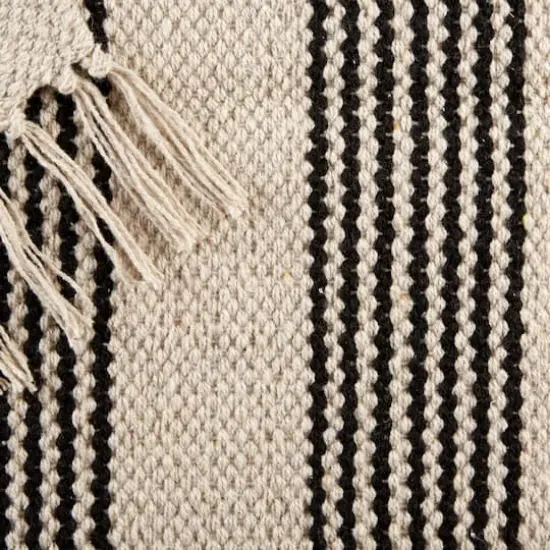 DII&reg; Black Ticking Stripe Hand-Loomed Rug, 2ft. x 3ft. {3}