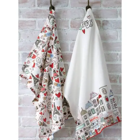 DII&reg; I Love Paris Printed Dish Towels, 4ct. {5}