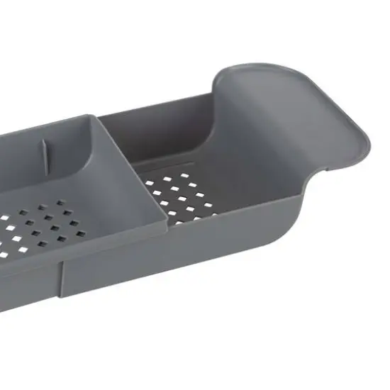 Bath Bliss Gray Expandable Non-Slip Bathtub Caddy {6}