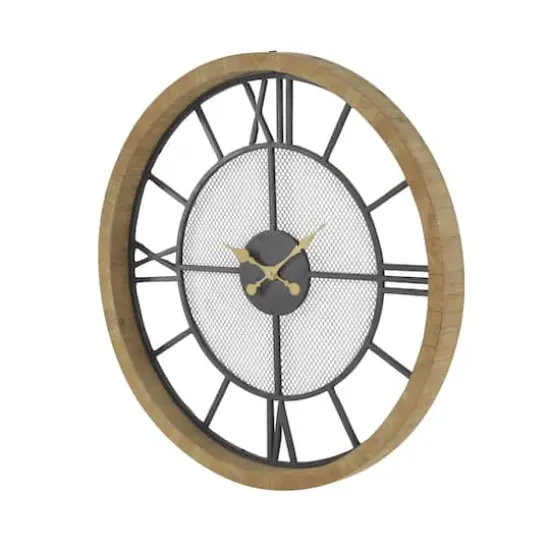 40" White Wood Vintage Wall Clock {3}