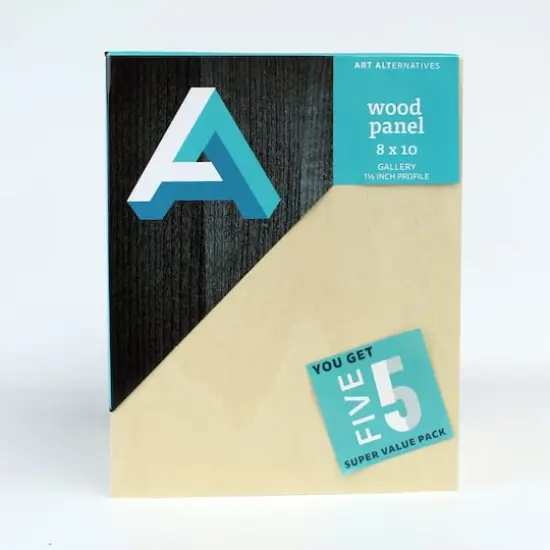 Art Alternatives 5 Pack 8" x 10" Value Pack Classic Gallery Wood Panel {1}