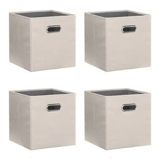 SunnyPoint 13" Storage Bin, 4ct. Cream {2}