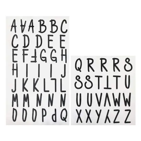 Black Fun Font Alphabet Iron-On Transfers by Make Market&reg; {1}