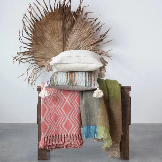 Hello Honey&reg; Multicolor Plaid Woven Fabric Throw Blanket {4}