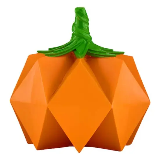 6" Orange Origami Pumpkin Tabletop Figurine {1}