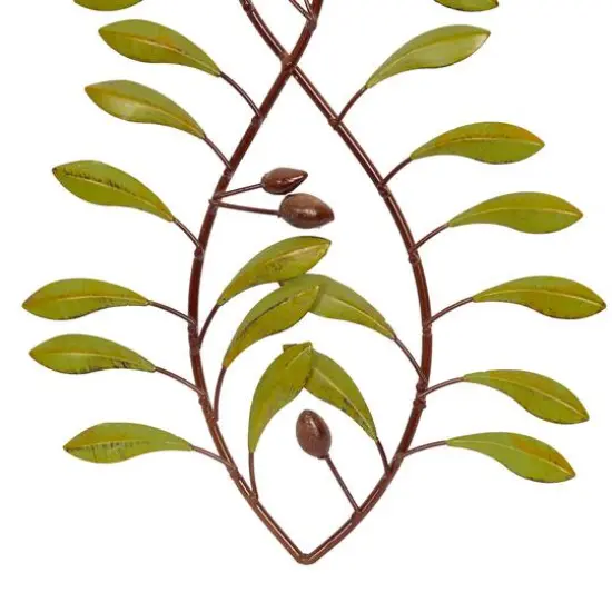 Green Metal Traditional Leaves Wall D&eacute;cor Set {3}